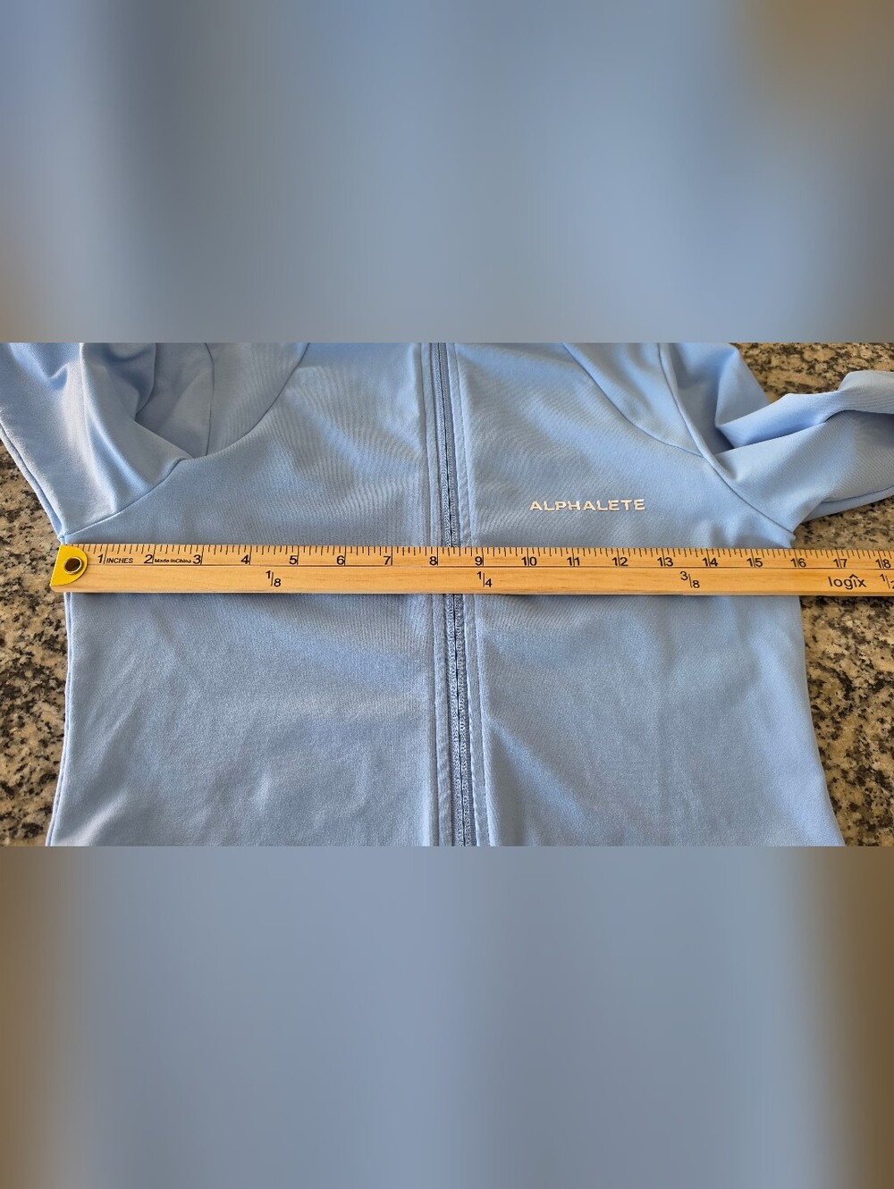 Alphalete Women’s Blue Cropped Full Zip Workout Athletic Jacket Size Small - Picture 6 of 9